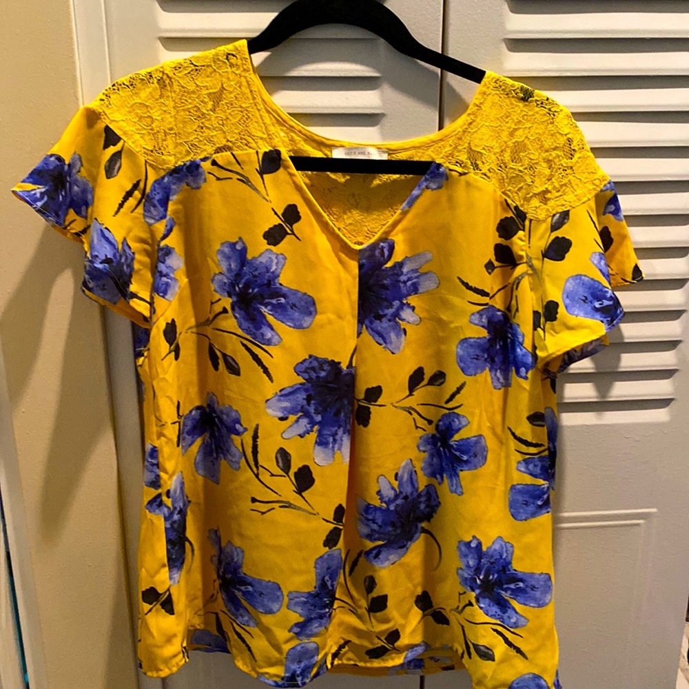 Skies are blue blouse, size medium